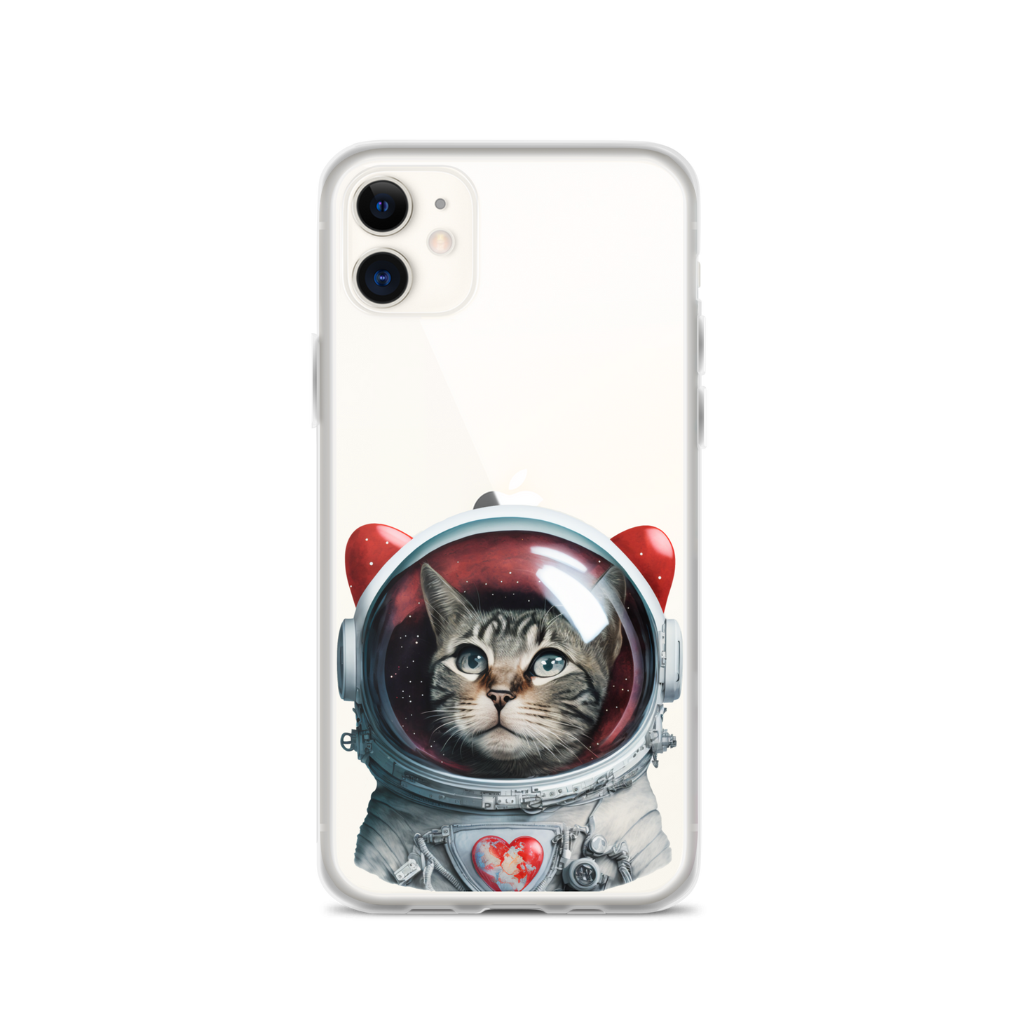Cat Astronaut Love. iPhone Case