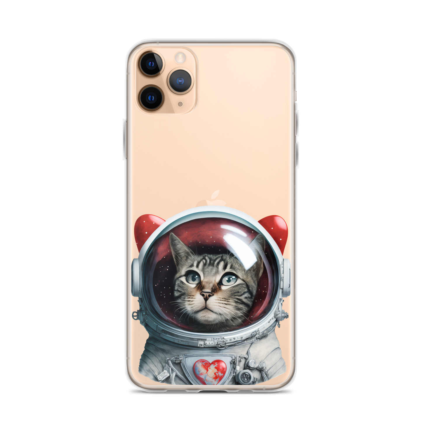 Cat Astronaut Love. iPhone Case
