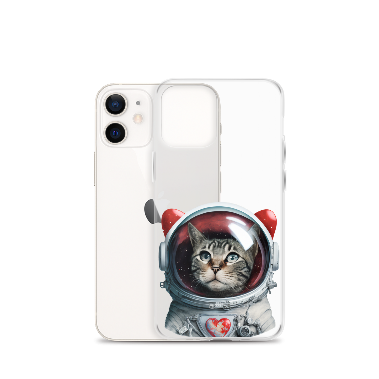 Cat Astronaut Love. iPhone Case
