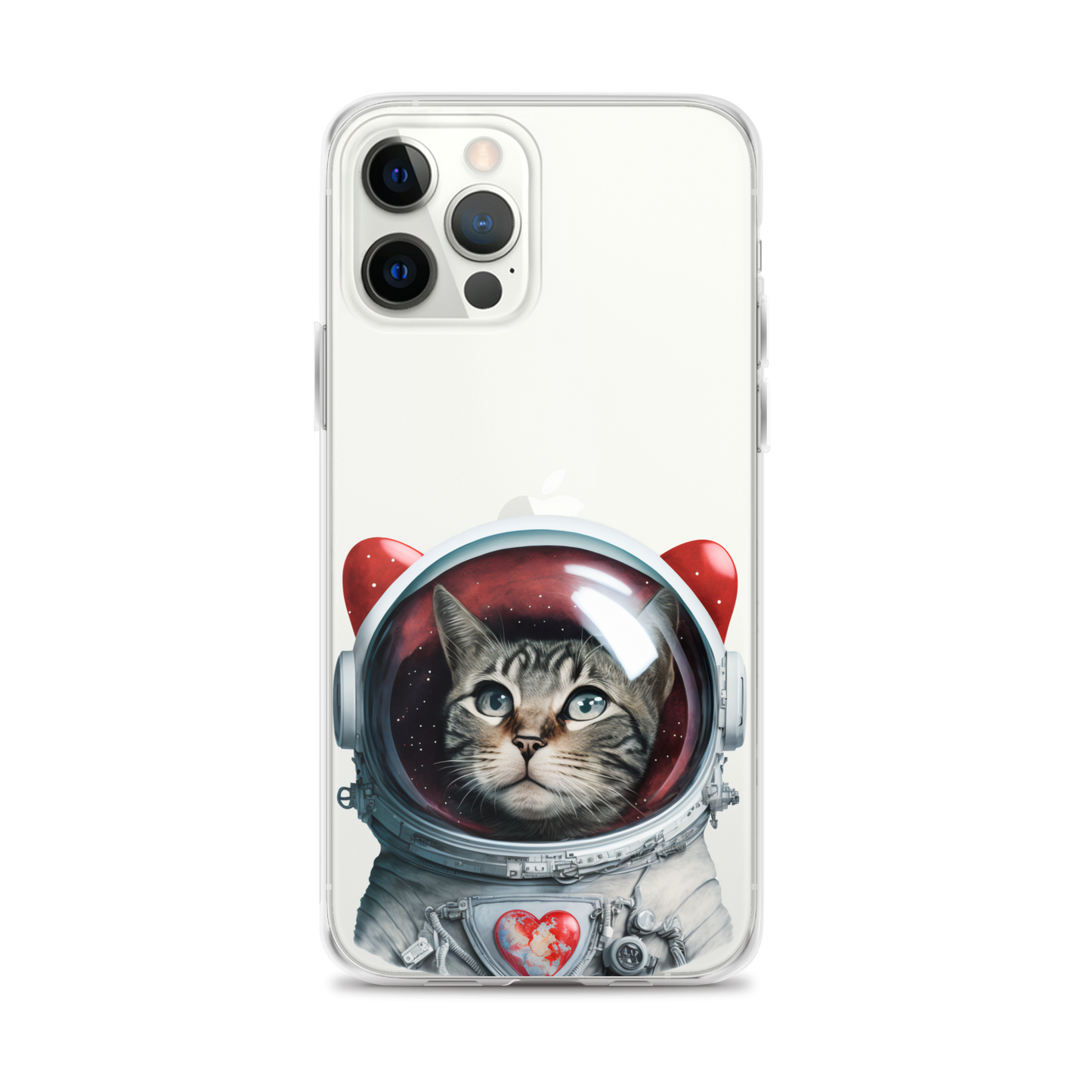 Cat Astronaut Love. iPhone Case