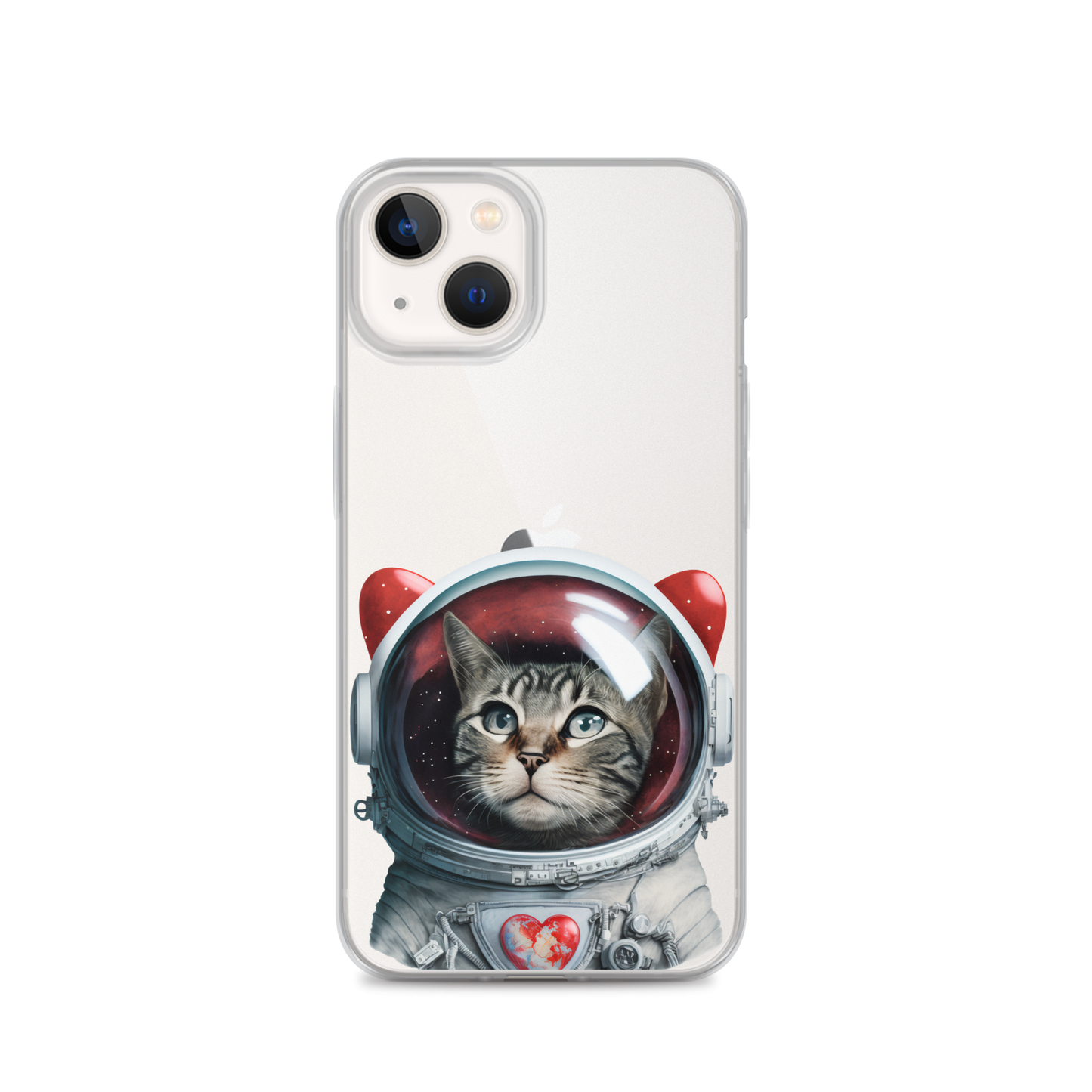 Cat Astronaut Love. iPhone Case