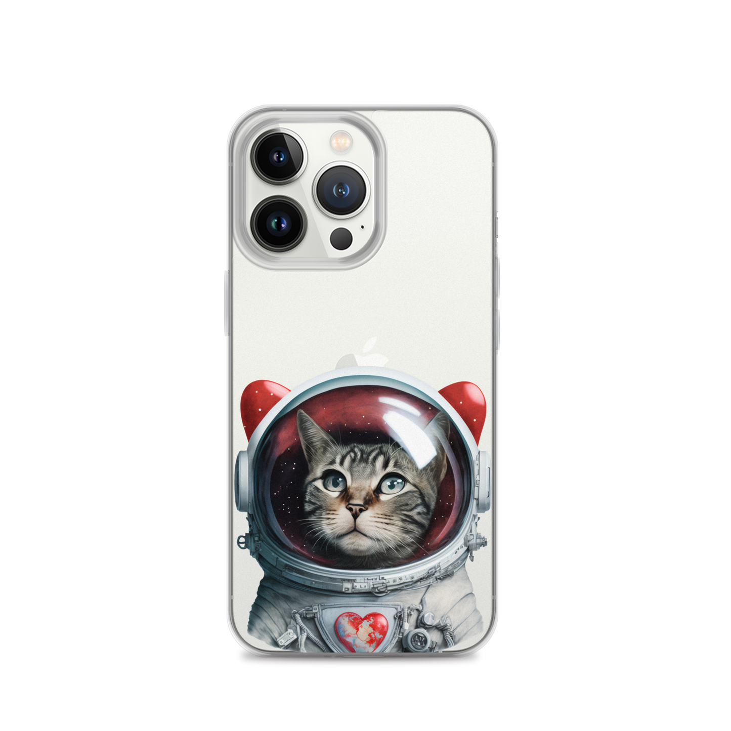 Cat Astronaut Love. iPhone Case