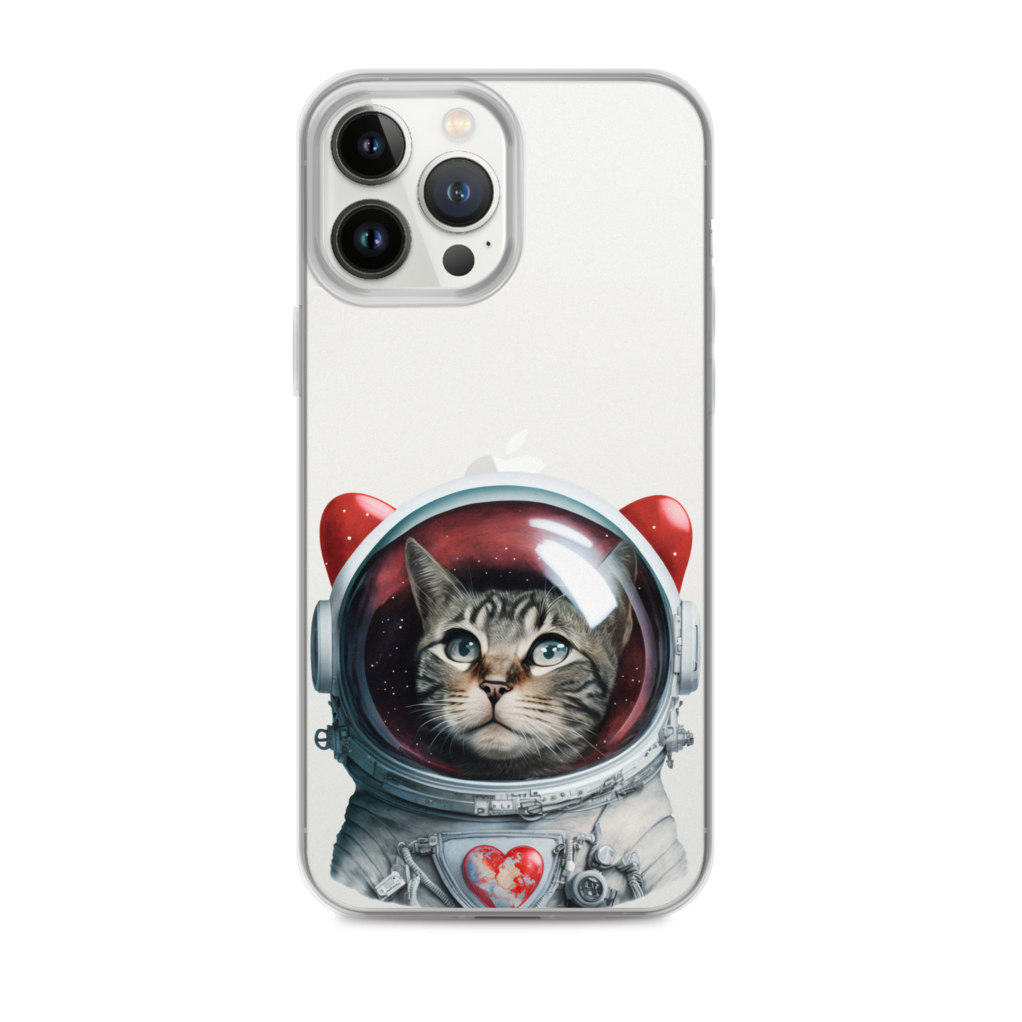 Cat Astronaut Love. iPhone Case