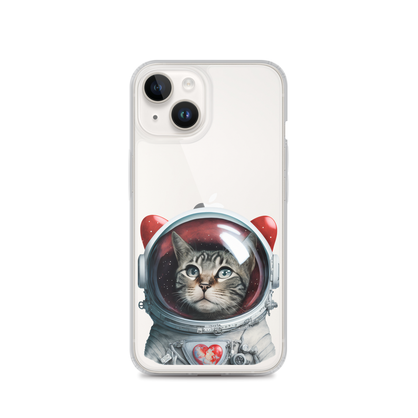 Cat Astronaut Love. iPhone Case