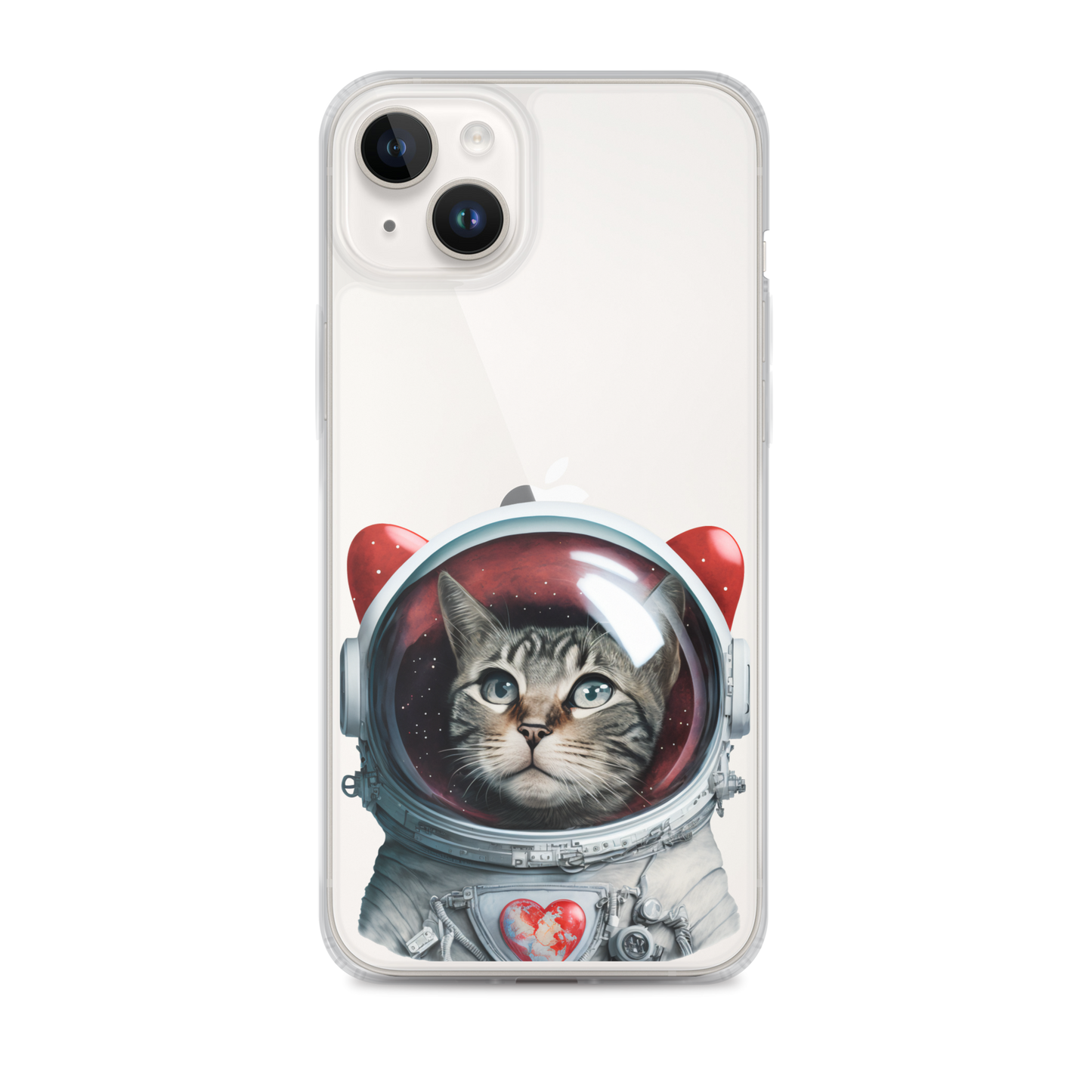 Cat Astronaut Love. iPhone Case