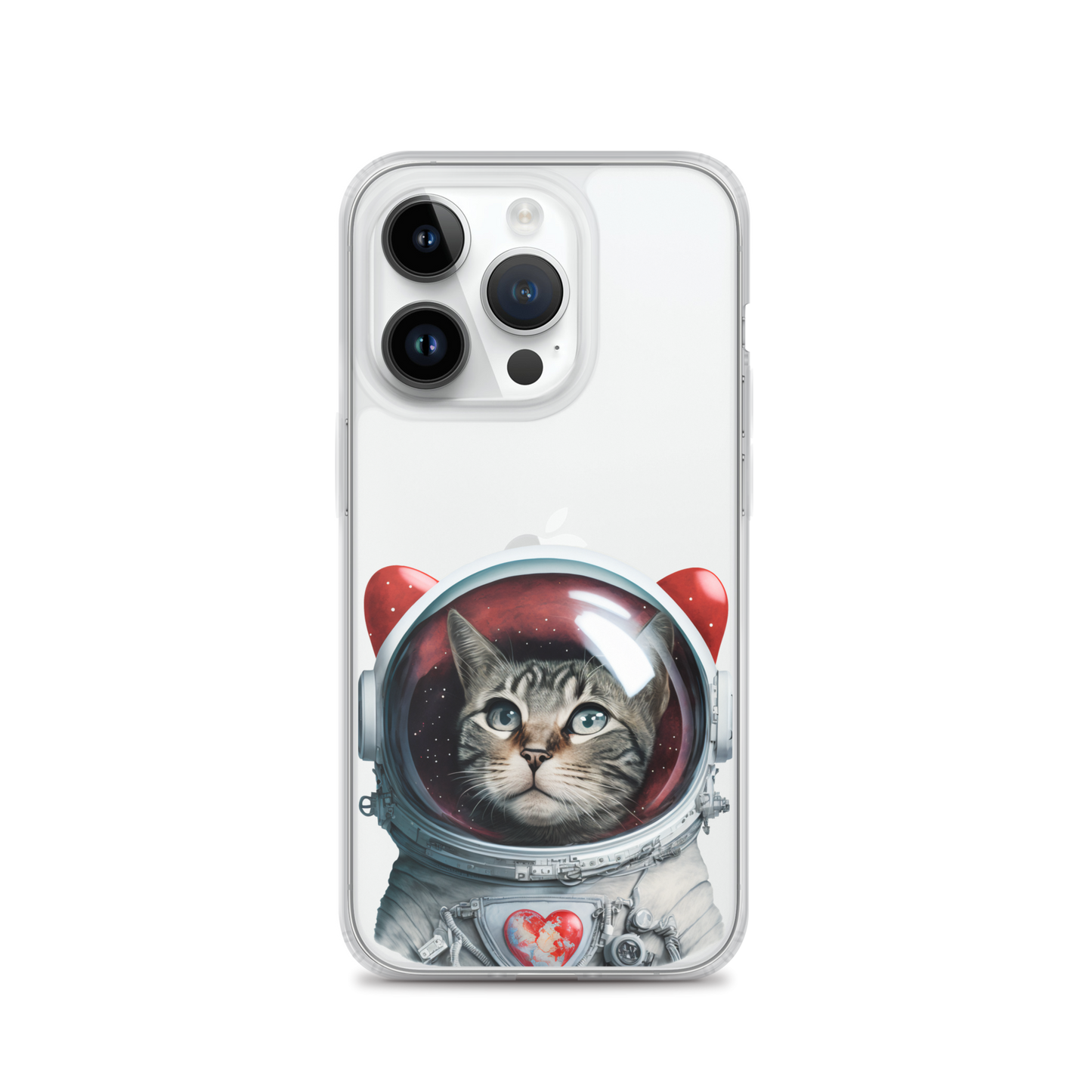 Cat Astronaut Love. iPhone Case