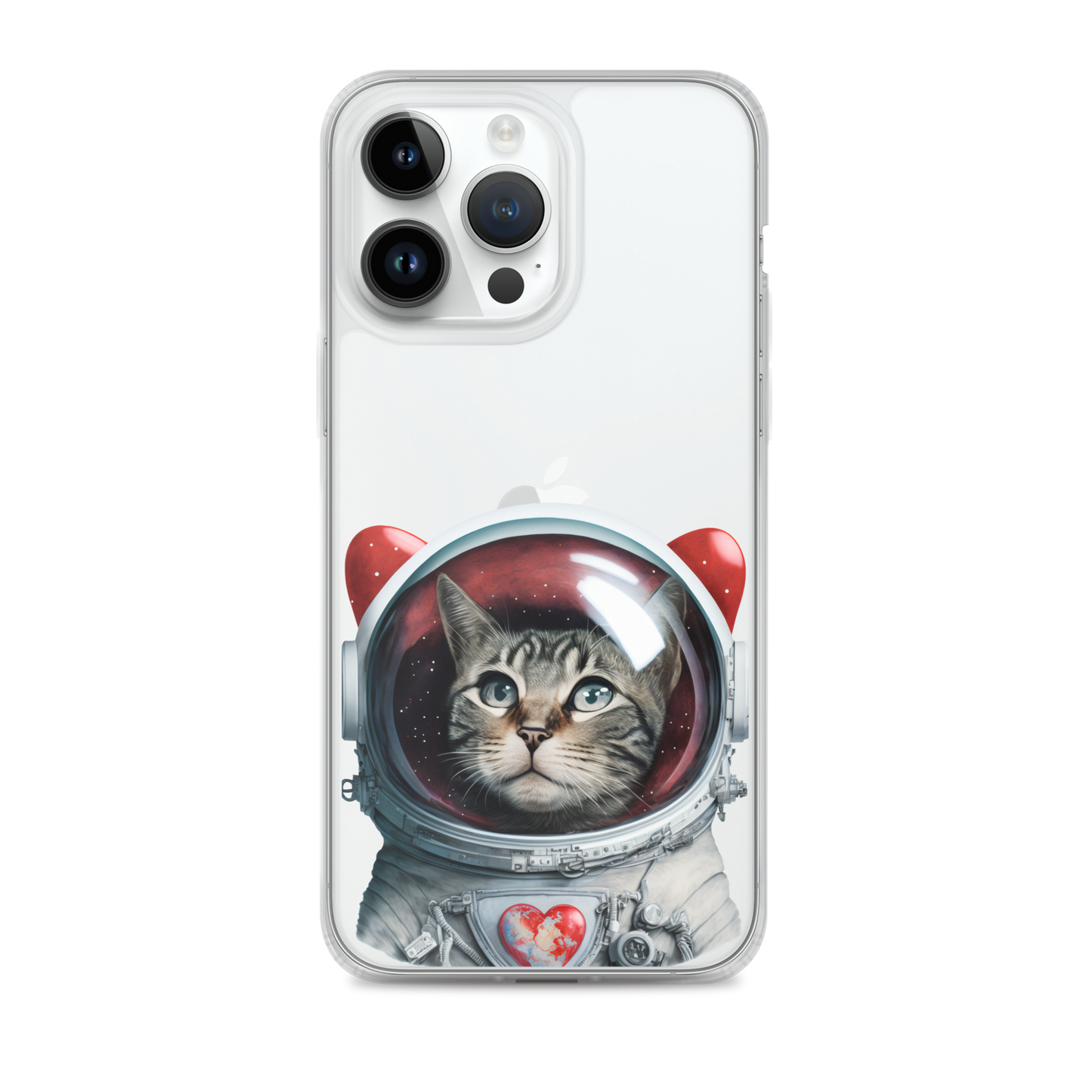 Cat Astronaut Love. iPhone Case