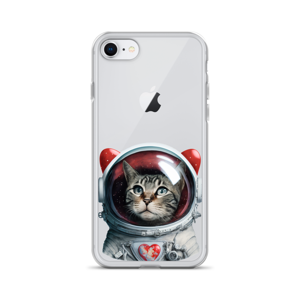 Cat Astronaut Love. iPhone Case