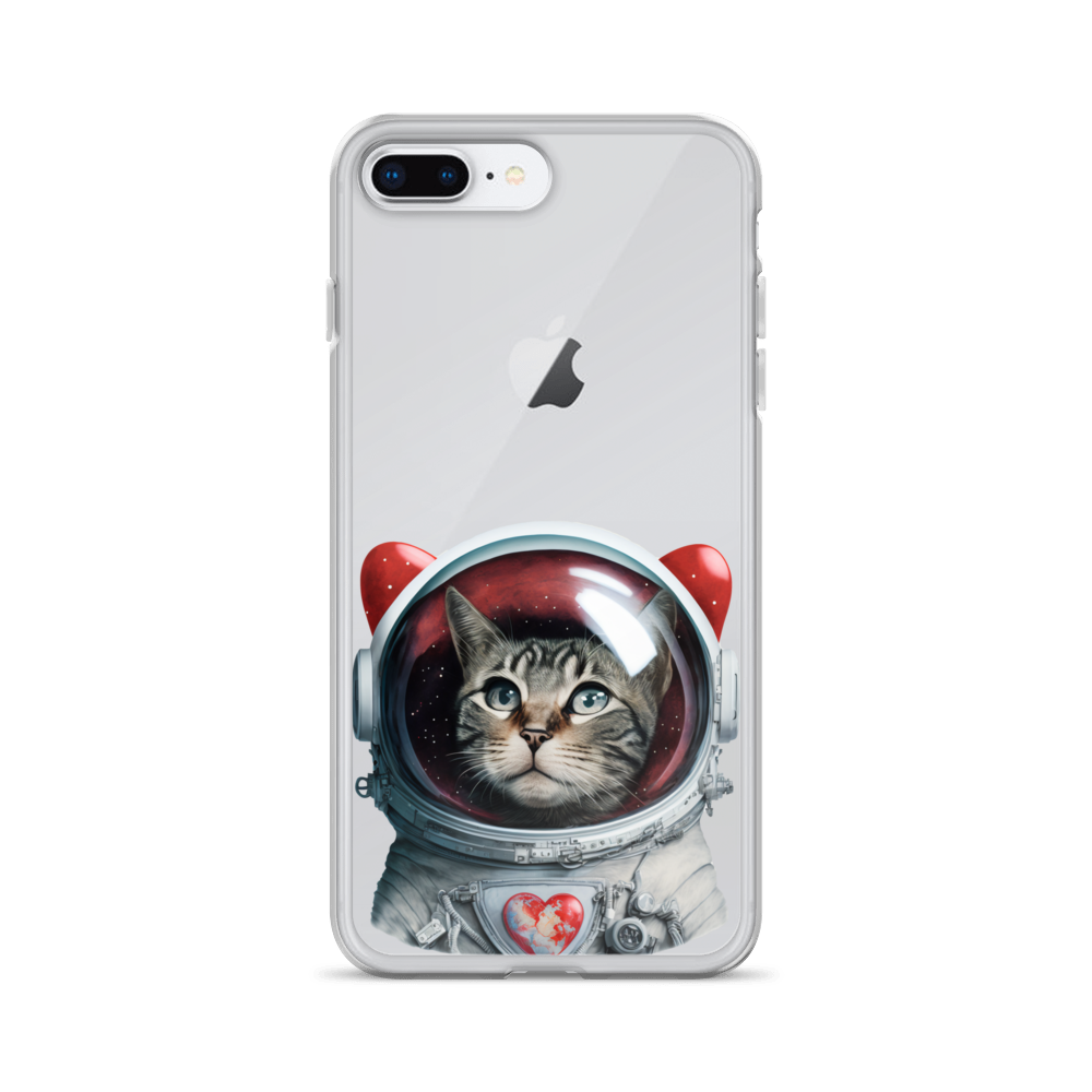 Cat Astronaut Love. iPhone Case