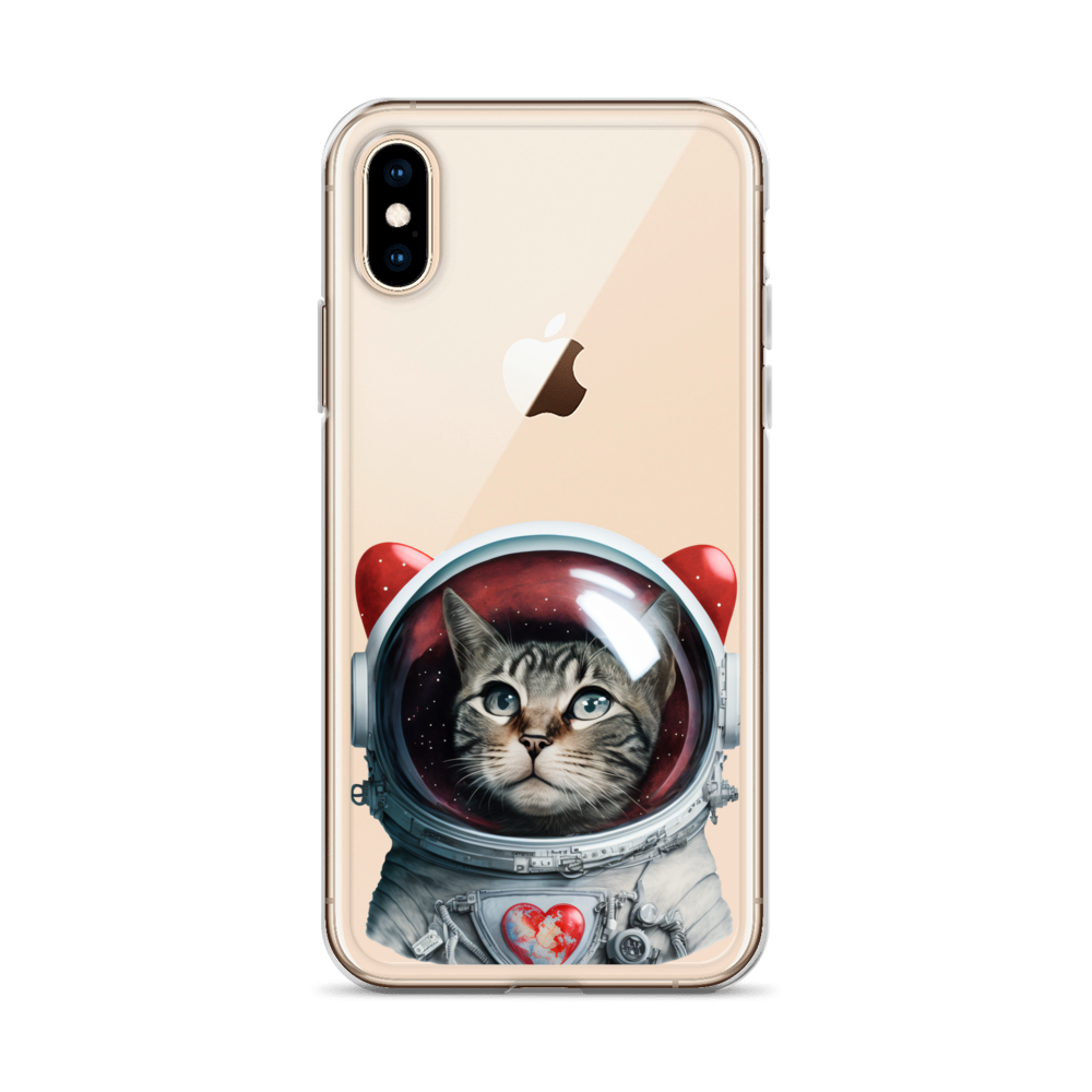 Cat Astronaut Love. iPhone Case