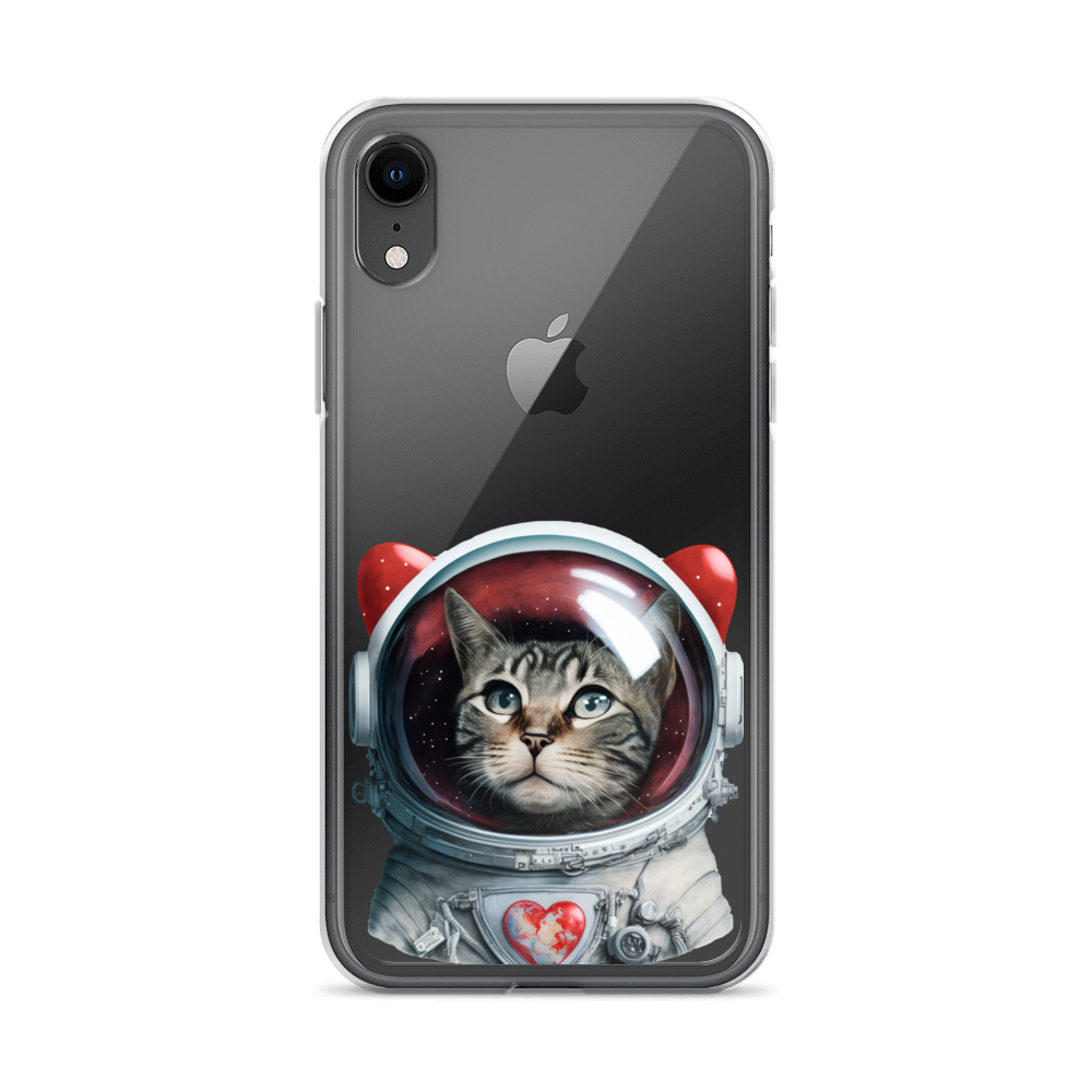 Cat Astronaut Love. iPhone Case