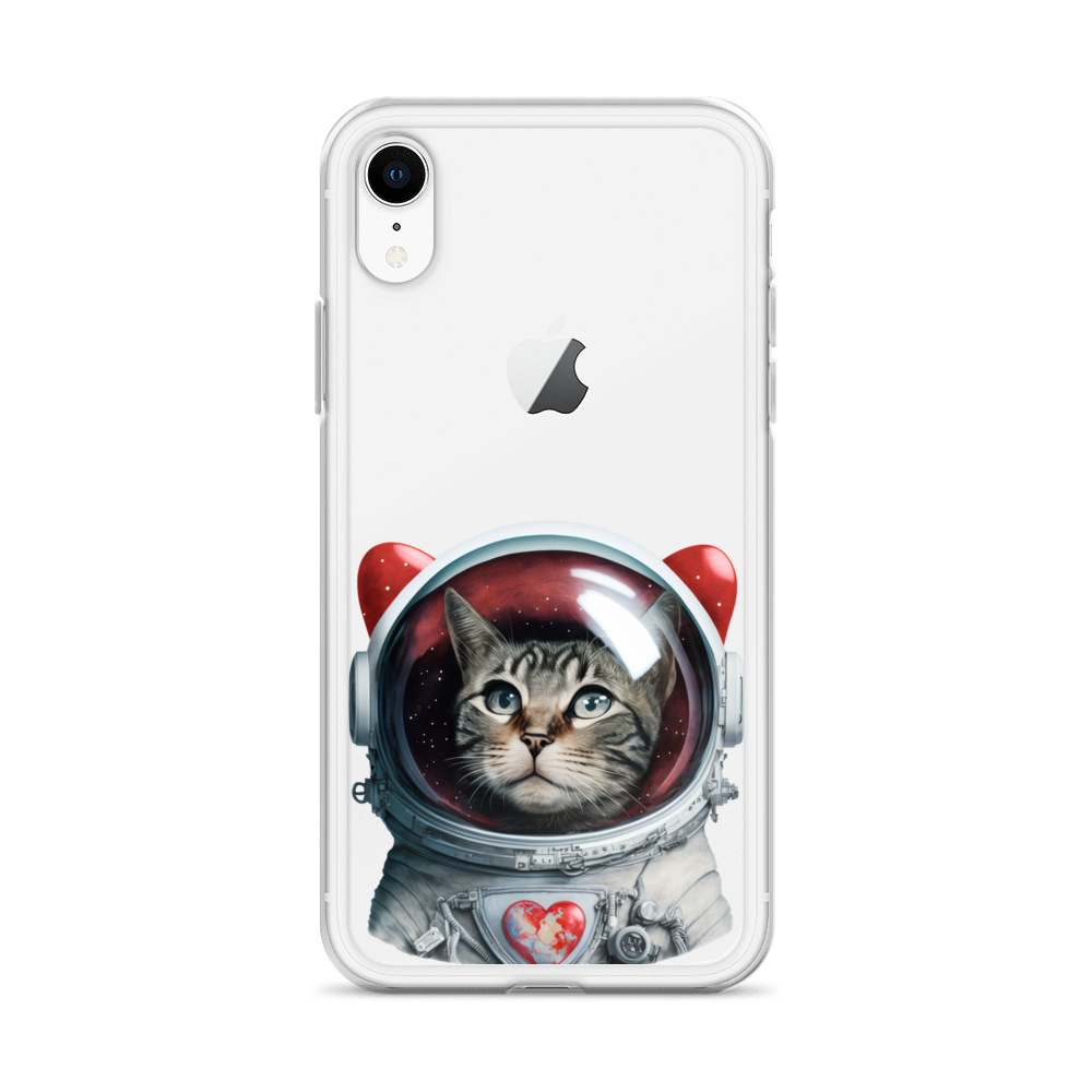 Cat Astronaut Love. iPhone Case