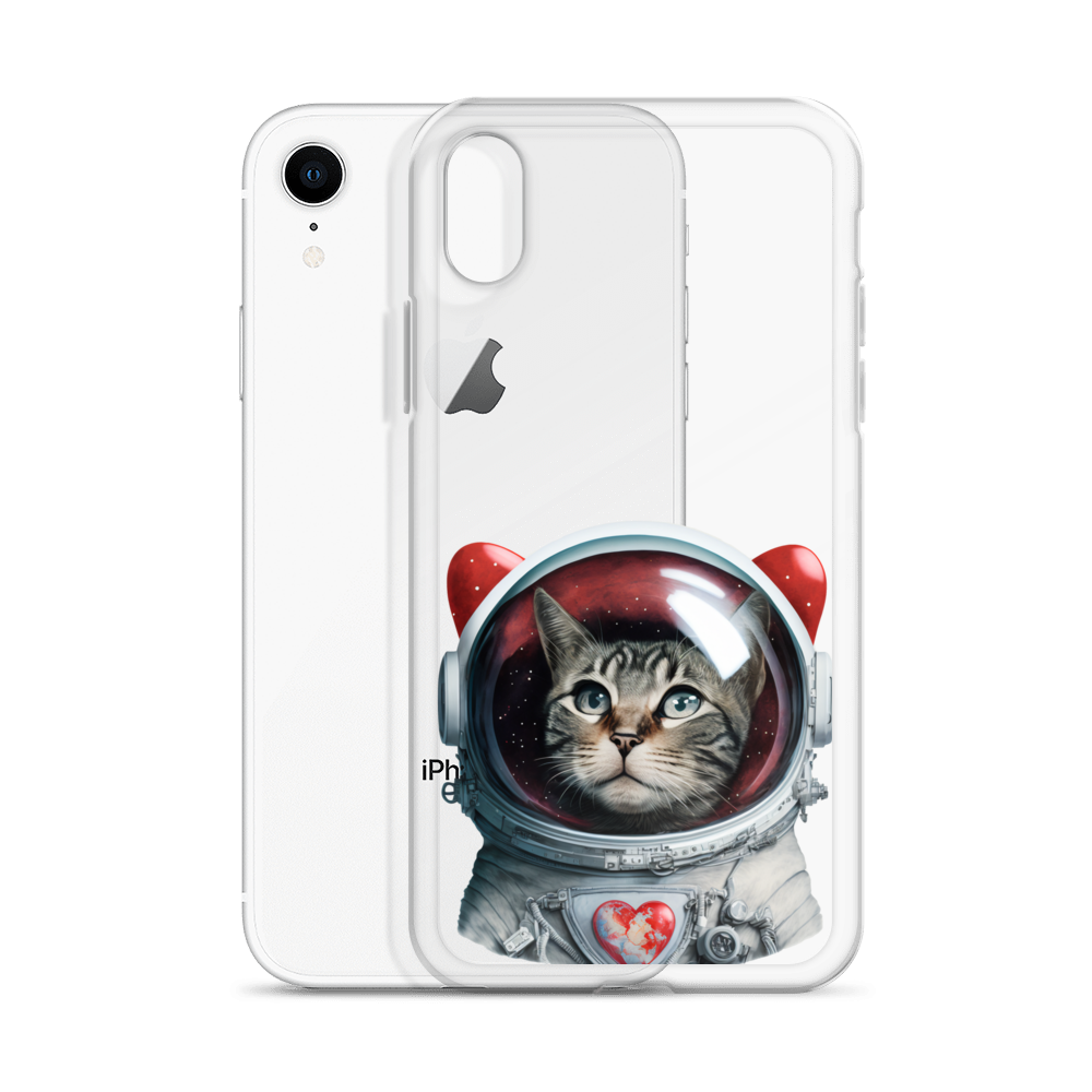 Cat Astronaut Love. iPhone Case