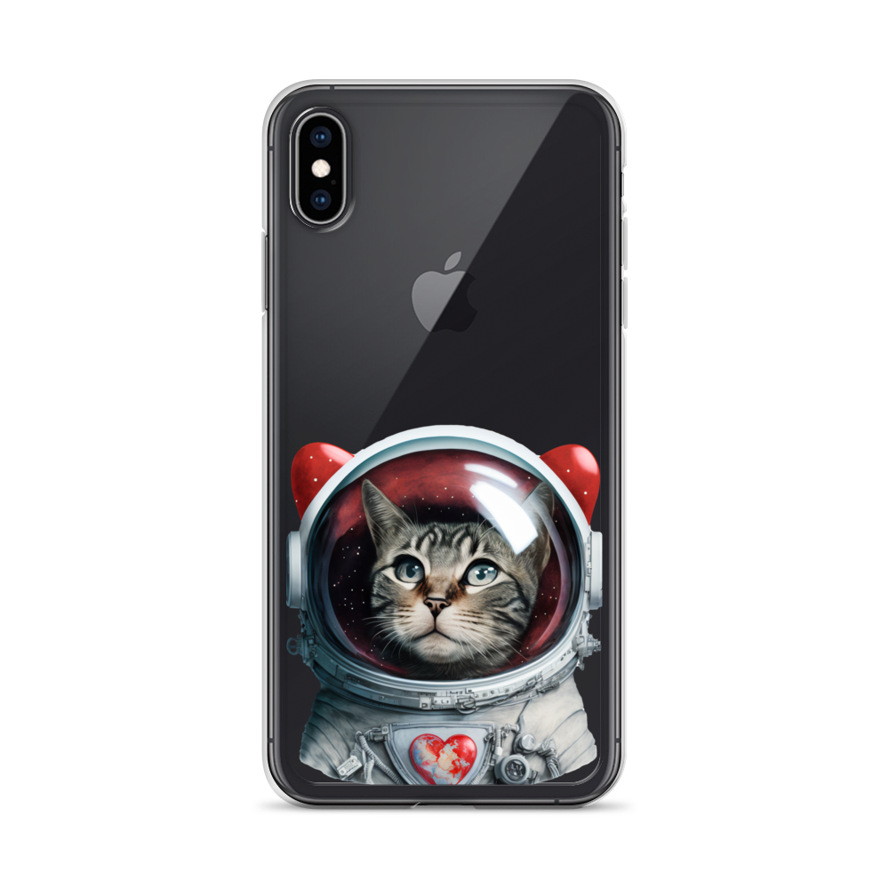 Cat Astronaut Love. iPhone Case