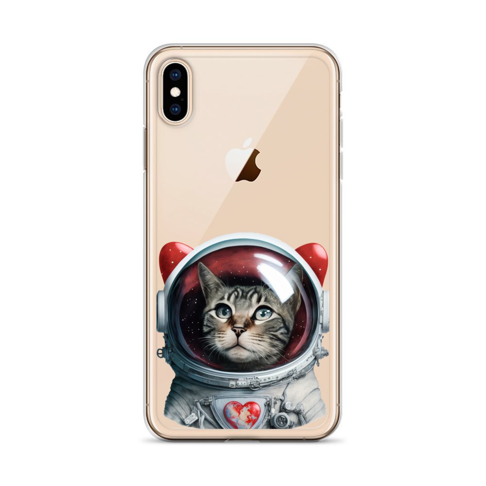 Cat Astronaut Love. iPhone Case