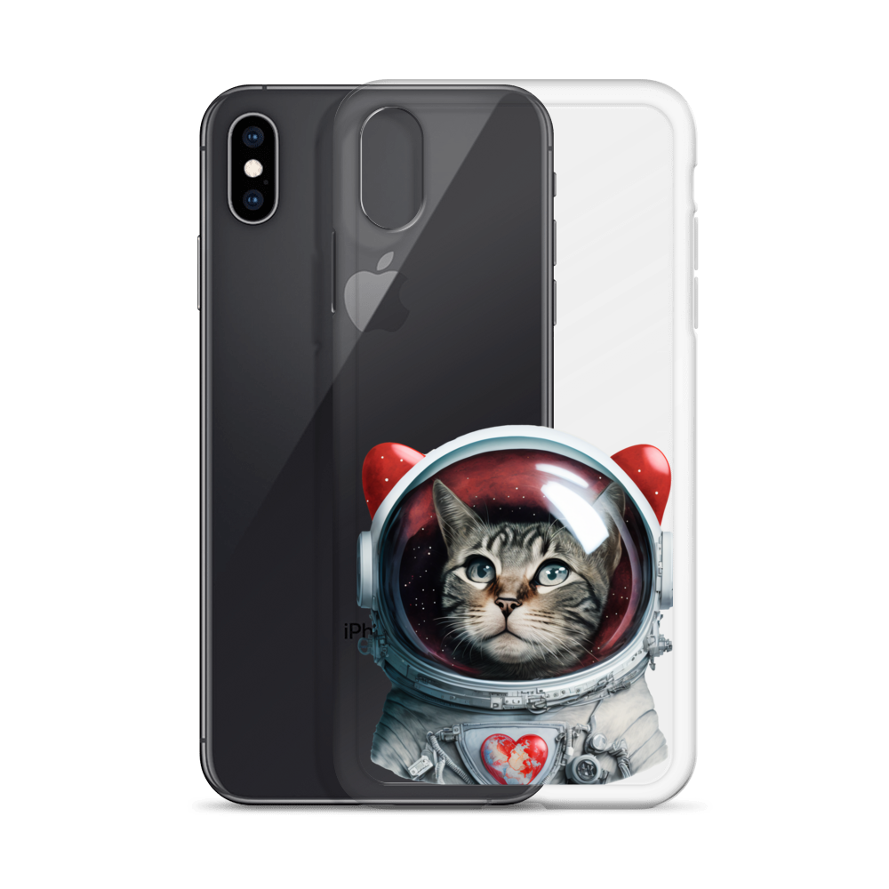 Cat Astronaut Love. iPhone Case