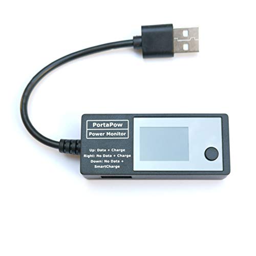 PortaPow 3rd Gen Triple USB + USB-C Power Monitor with Data Blocker