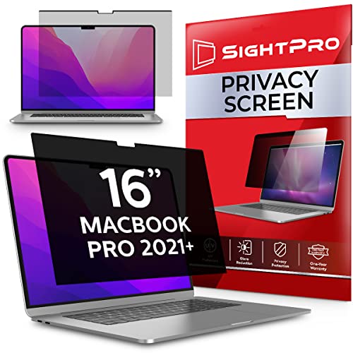 SightPro Magnetic Privacy Screen for MacBook Pro 16 Inch (2021-2023, M1, M2, Pro, Max) Laptop Privacy Filter and Anti-Glare Protector