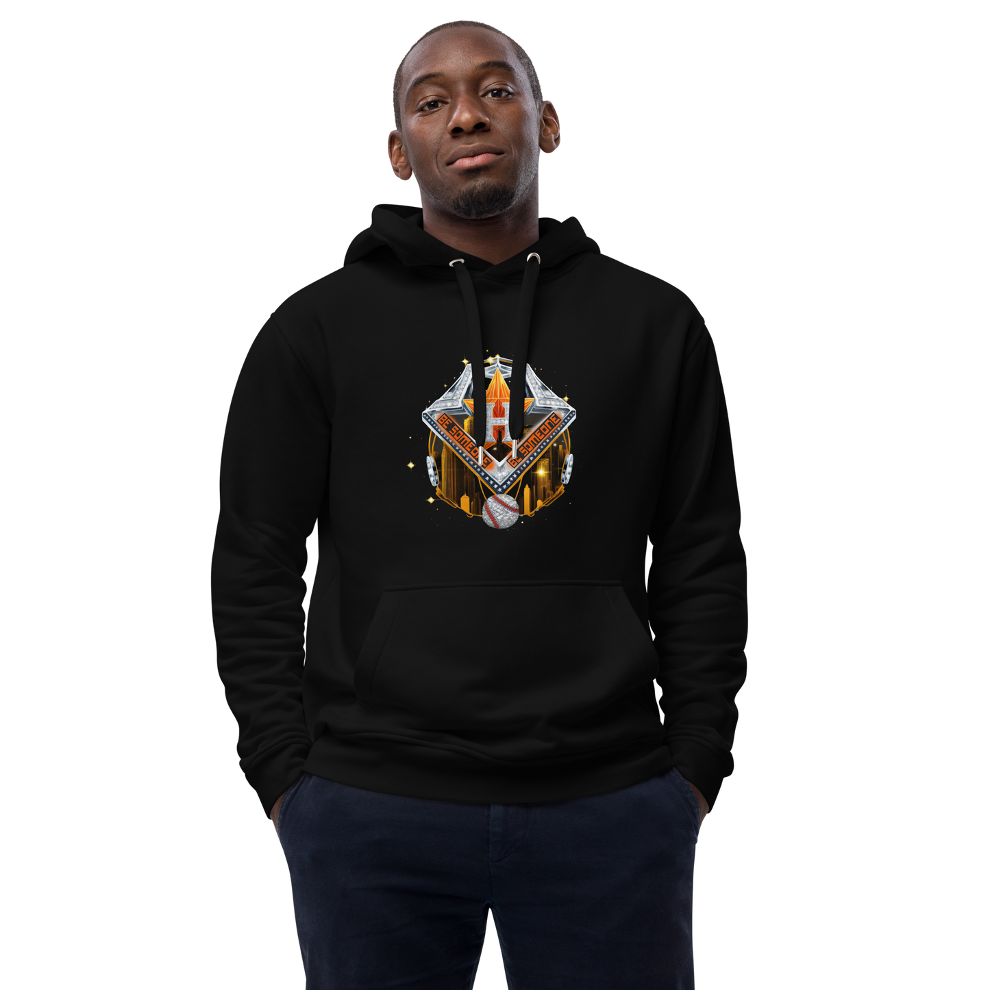 Be Someone Houston Ring. Premium eco hoodie